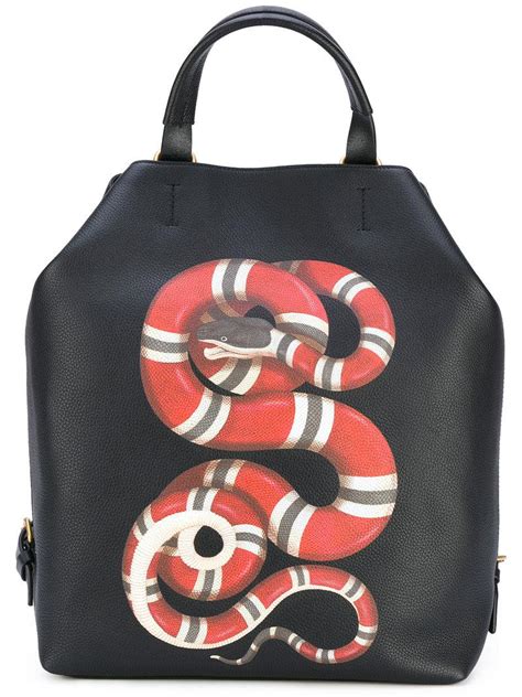 gucci snake backpack black|Gucci male backpacks.